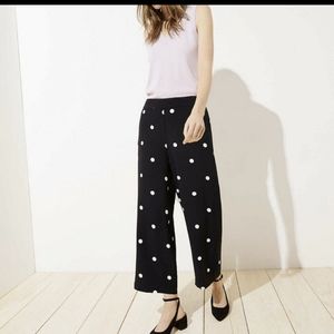 Loft polka dot fluid pants